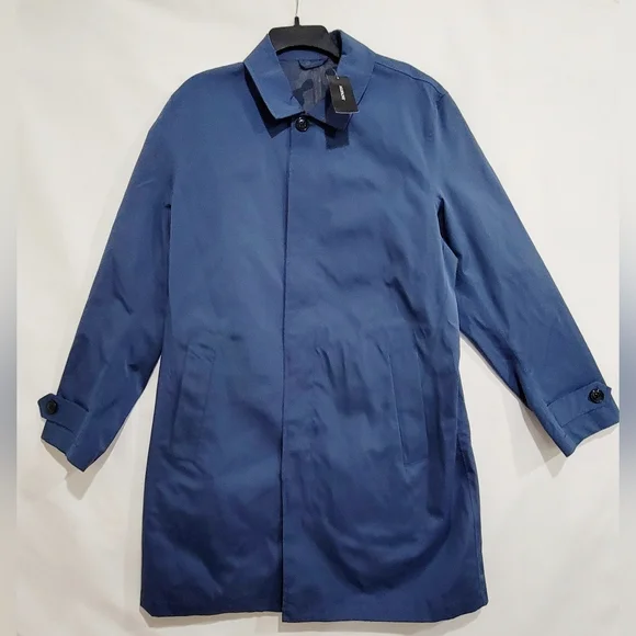 Alfani Macintosh Button Front Outerwear Overcoat Men's Jacket - Picture 4 of 5